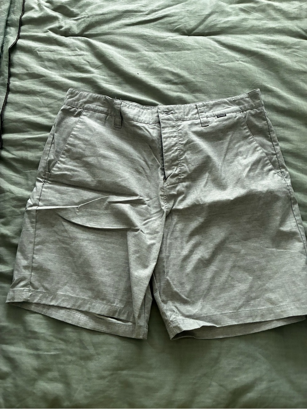 Hurley Men's Light Gray Flat Front Shorts